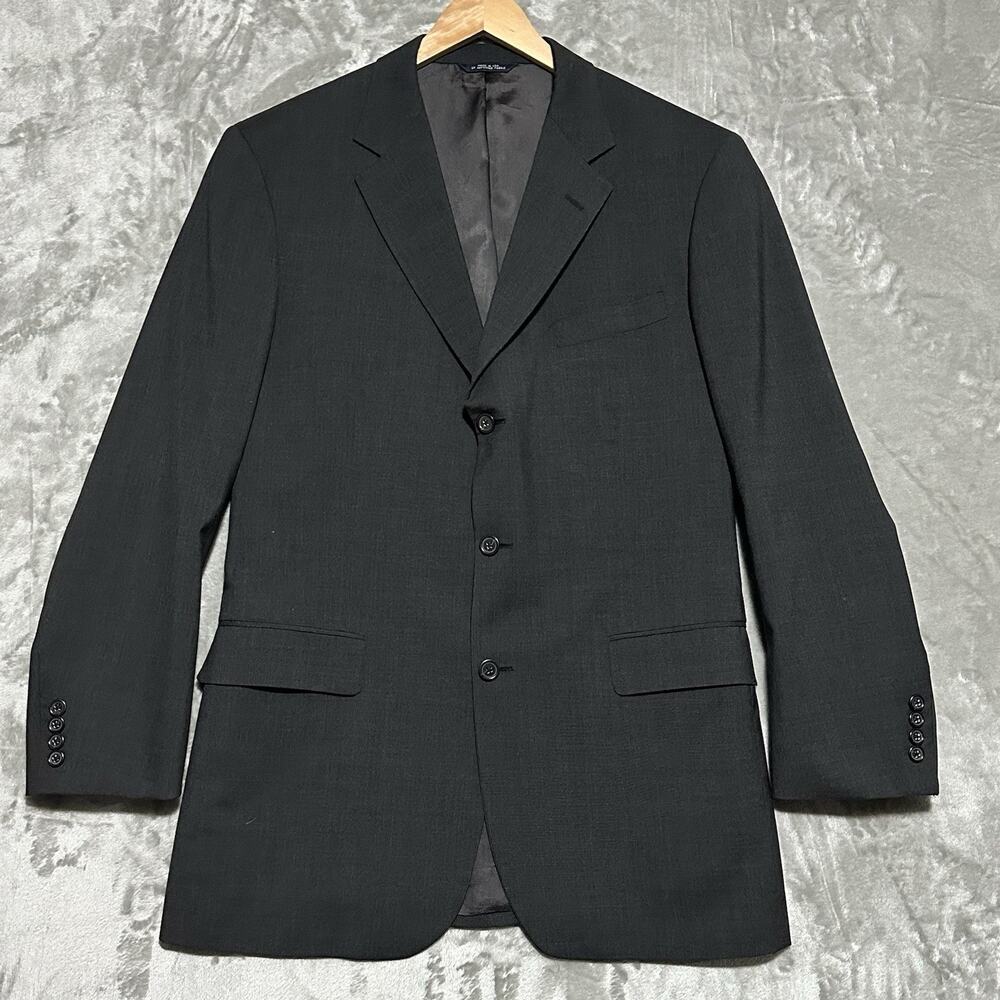 Vintage Brooks Brothers BrooksEase Blazer Mens Size 43L Gray Sport Coat Wool USA
